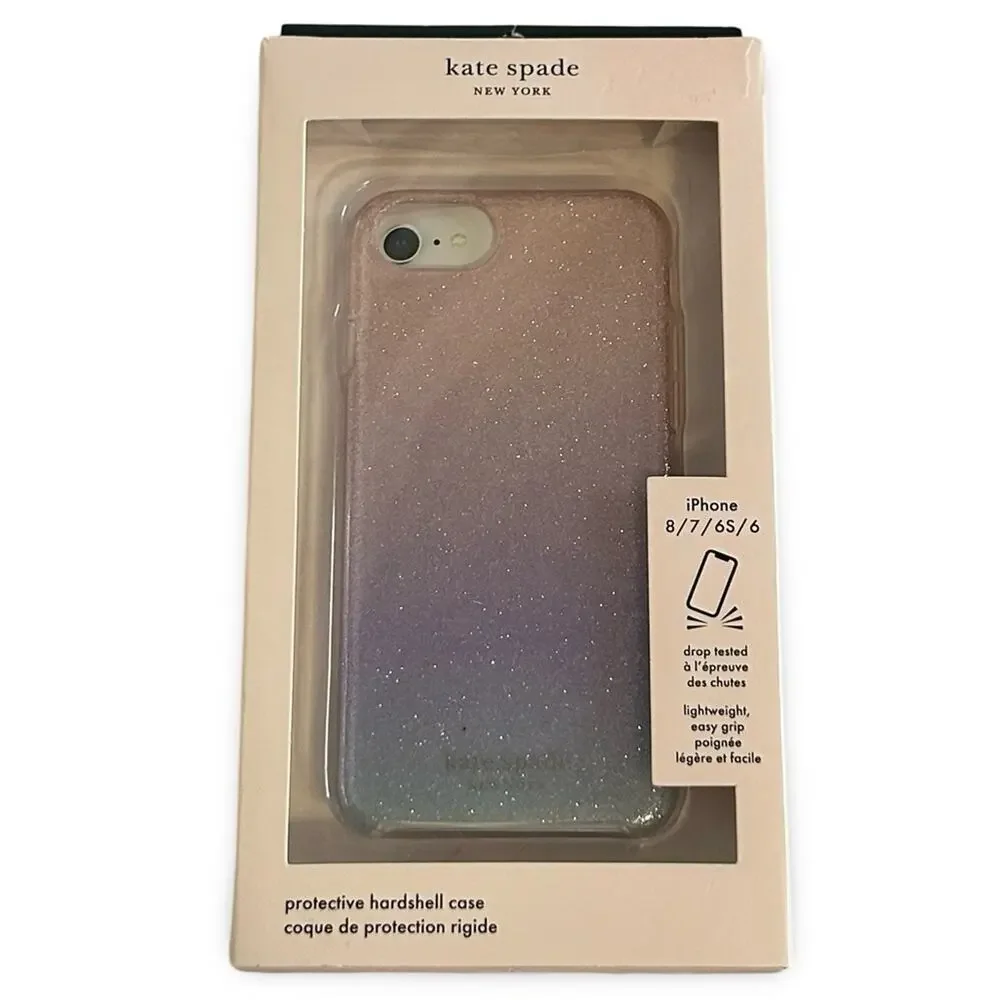 Kate Spade iPhone 8 / 7 / 6S / 6 Case NIB Designer Phone Case Pastels Glitter